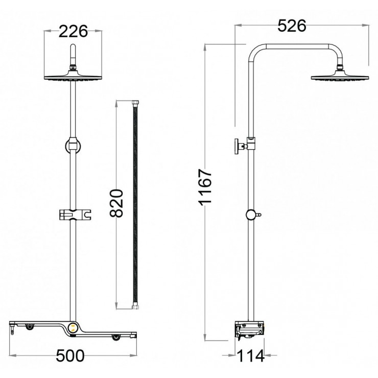 Bản vẽ kích thước thân sen cây Caesar BS126